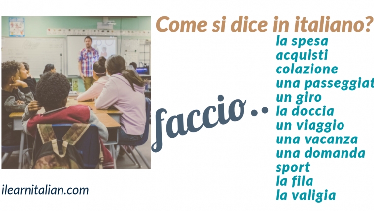 Che fai? Use of verb “fare”
